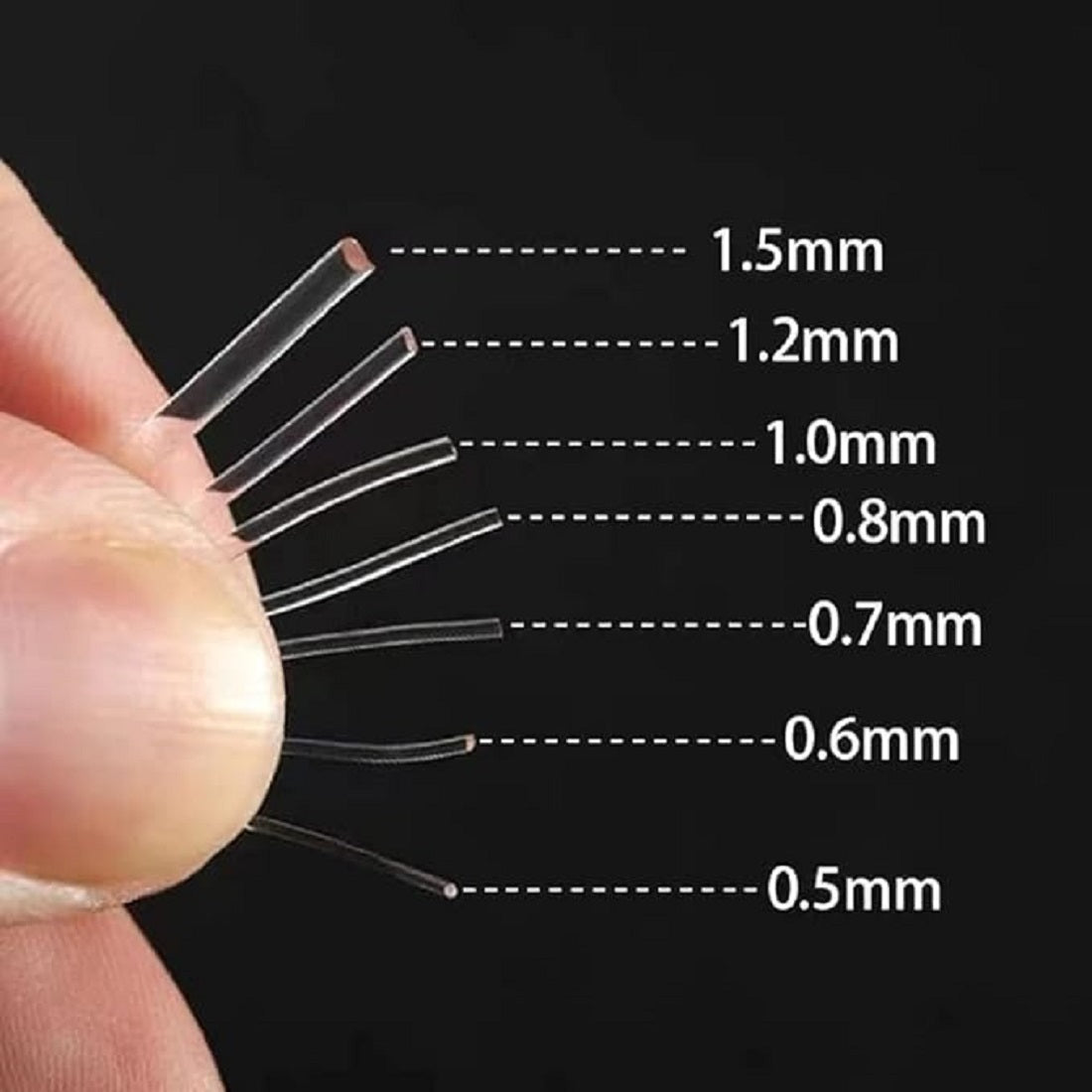 Transparent Elastic Rope Cord String for Bracelet & Jewellery Making – Sizes 0.5mm to 1.0mm