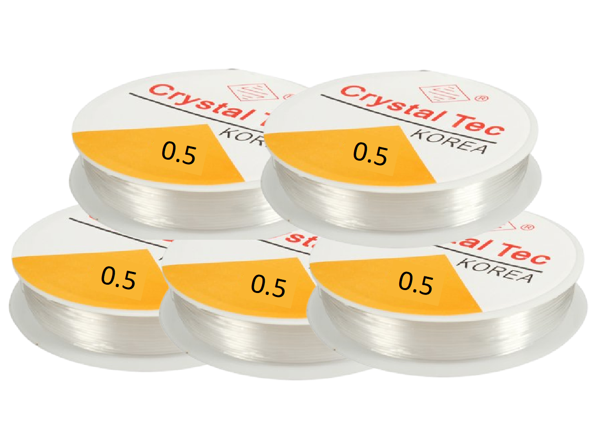 Transparent Elastic Rope Cord String for Bracelet & Jewellery Making – Sizes 0.5mm to 1.0mm
