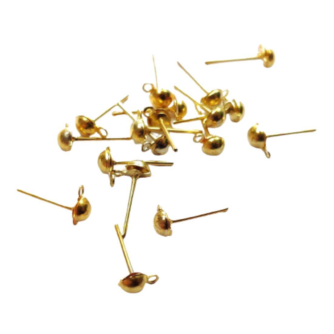 6 mm Post Pin , Stud Base For Jewellery Making( 100 Grams, Silver )