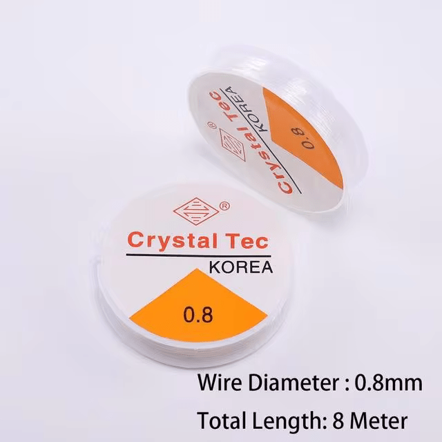 Transparent Elastic Rope Cord String for Bracelet & Jewellery Making – Sizes 0.5mm to 1.0mm