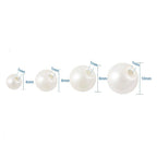 4 mm Plastic Pearl Bead Jewelry Making and Other Crafts( 1 String, Ivory )