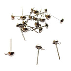6 mm Post Pin , Stud Base For Jewellery Making( 100 Grams, Silver )
