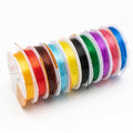0.8 mm Colored Elastic Rope Cord String Set of 10 for Bracelet & Jewellery Making