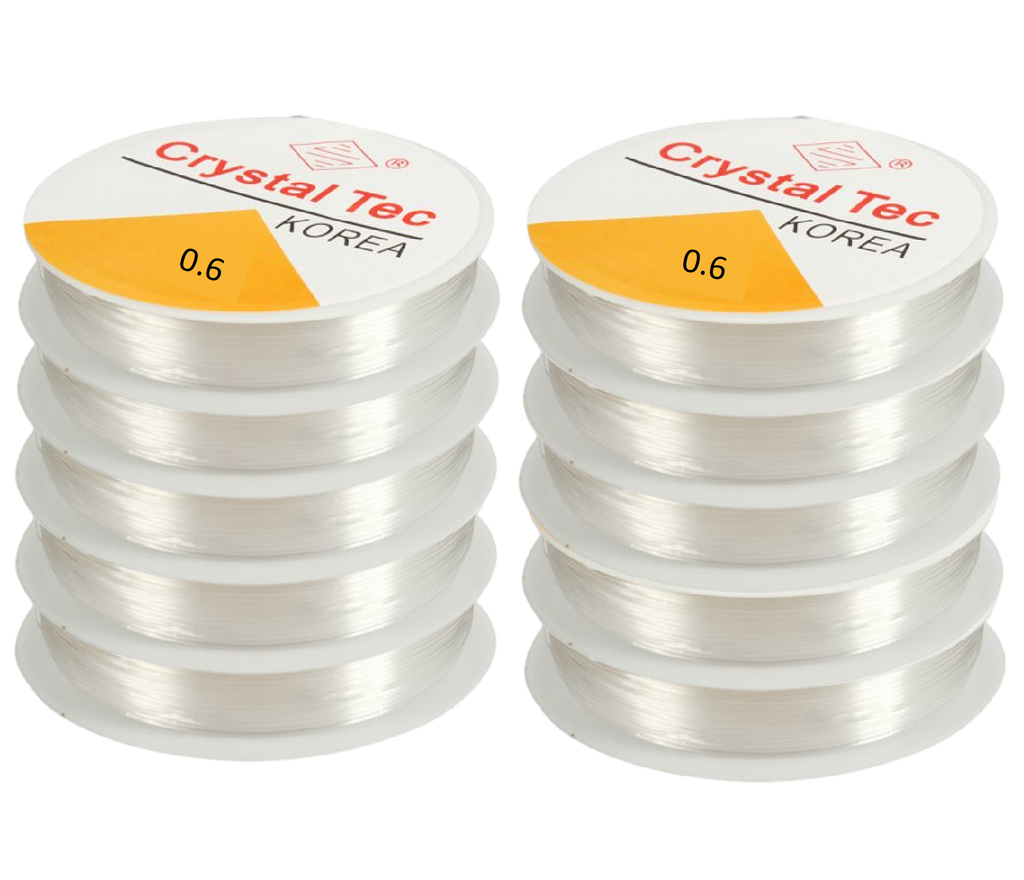 Transparent Elastic Rope Cord String for Bracelet & Jewellery Making – Sizes 0.5mm to 1.0mm