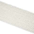 4 mm Glass Pearl Bead Jewelry Making and Other Crafts( 1 String, Ivory )